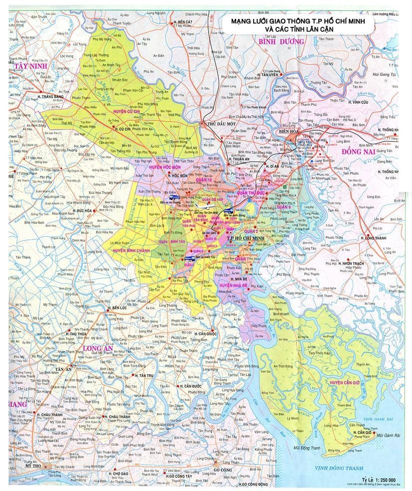 नक्शे के टी. पी. हो ची मिन्ह