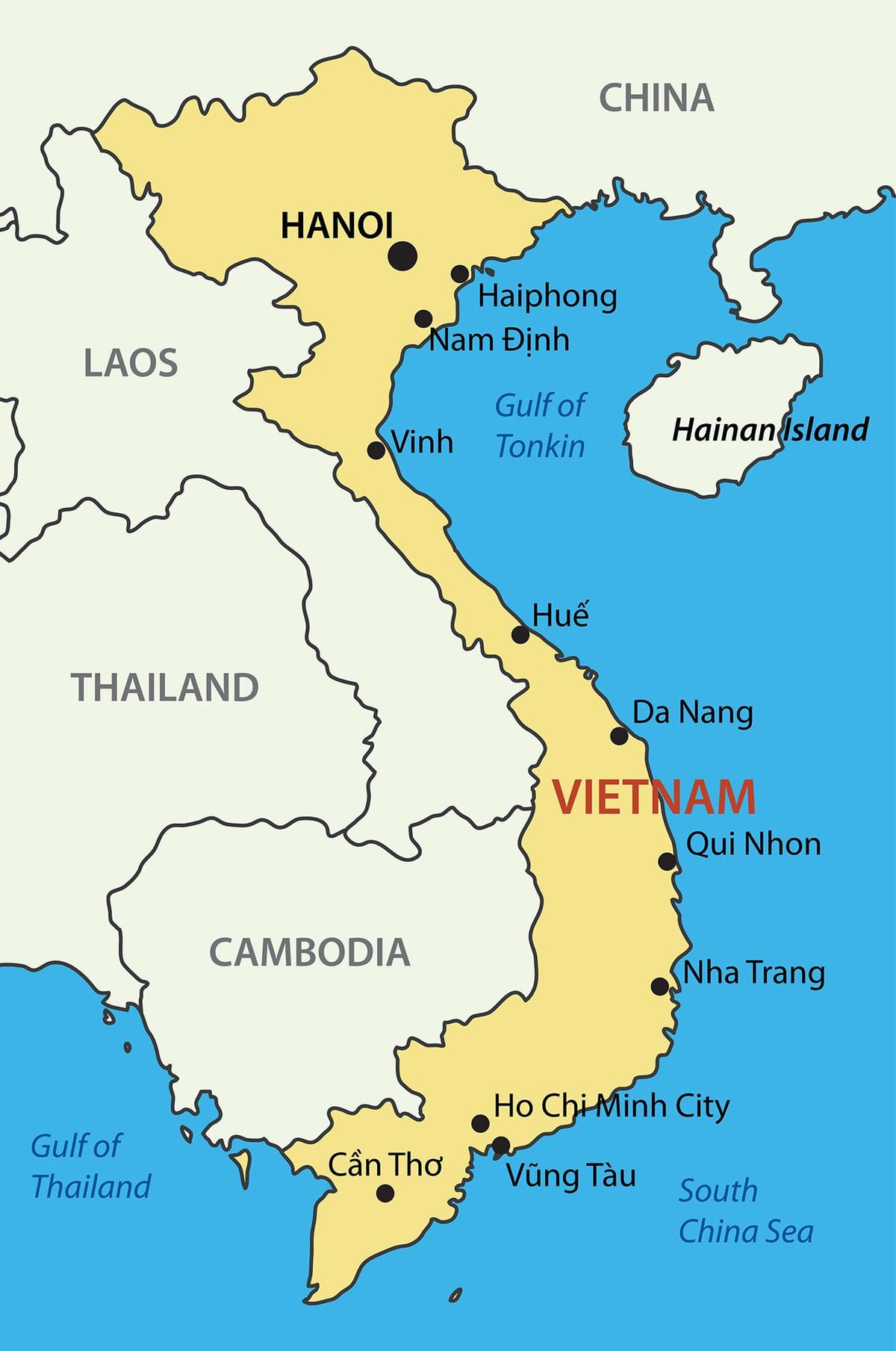 के मानचित्र पर साइगॉन